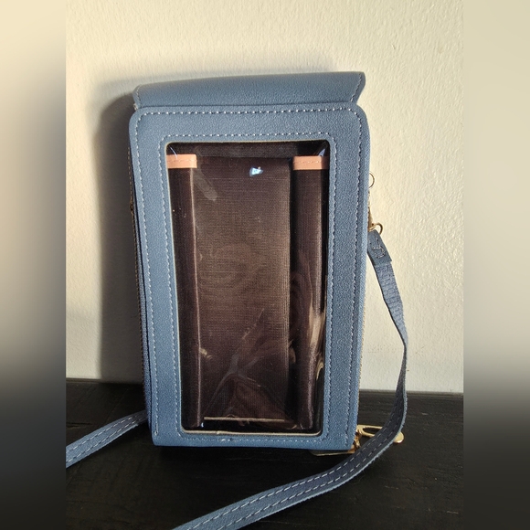 ENDAYCON Dusty Blue Crossbody Phone Purse Bag - Picture 2 of 4